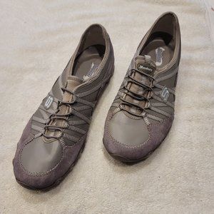 Skechers Women Slip On Sneaker Shoes Beige 10